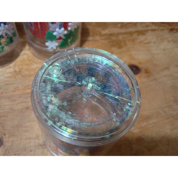 Vintage 1993 Leahy Designs Christmas Holiday Acrylic Plastic Drinking Cups Set - Picture 7 of 7